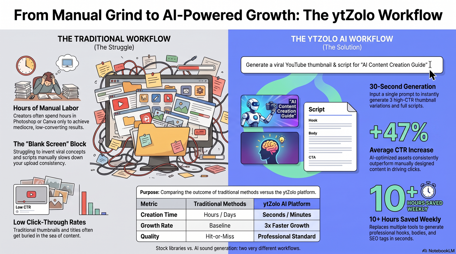 AI Sound Effects Generator: The Complete 2026 Comparison Guide 2 comparison of stock sound library search versus AI sound effects generator workflow