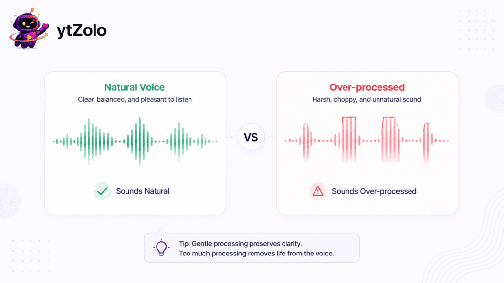 Vocal Isolation vs. Noise Reduction: What's the Difference? 7 Pushing any audio tool too hard tends to create artifacts that are harder to fix than the original noise.