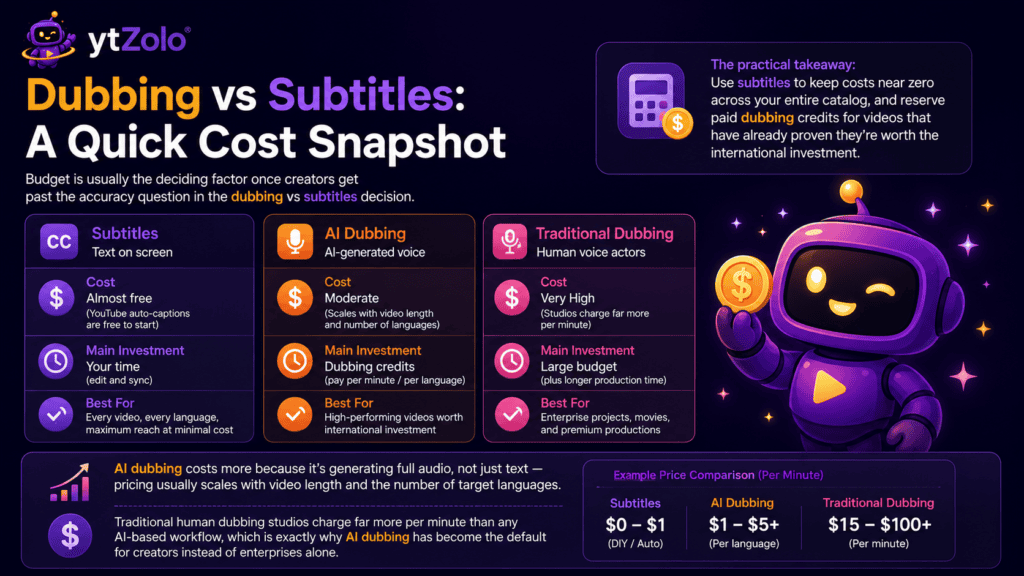 Dubbing vs Subtitles A Quick Cost Snapshot
