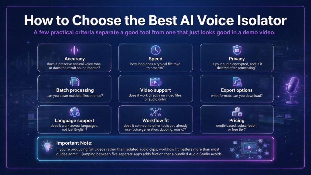 AI Voice Isolator: The Complete Guide to Clean Audio in 2026 8 How to Choose the Best AI Voice Isolator