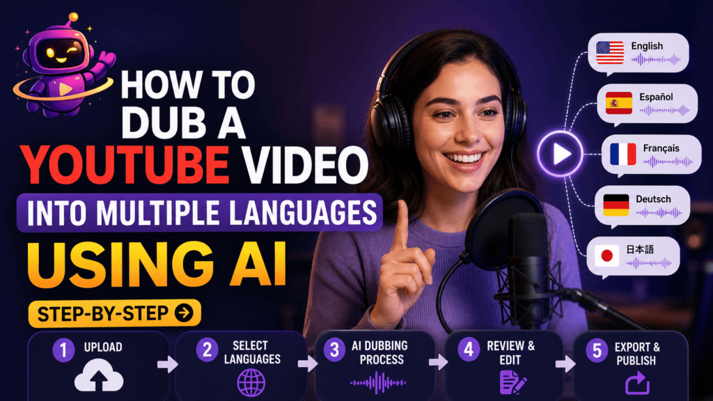 How to Dub a YouTube Video into Multiple Languages Using AI (Step-by-Step) 1 Current image: How to Dub a YouTube Video into Multiple Languages Using AI (Step-by-Step)