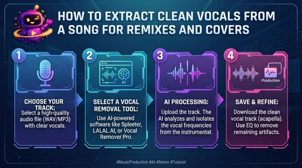 How to Extract Clean Vocals from a Song for Remixes and Covers 1 Current image: How to Extract Clean Vocals from a Song for Remixes and Covers