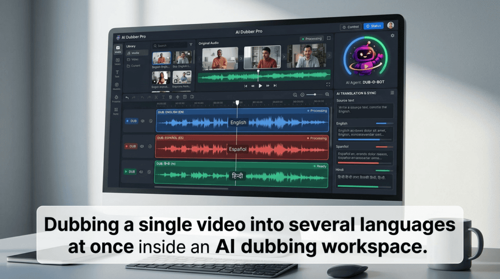 How to Dub a YouTube Video into Multiple Languages Using AI (Step-by-Step) 2 How to dub a YouTube video into multiple languages using AI dashboard