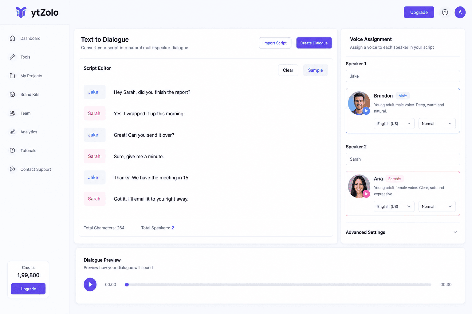 Structuring your script with clear speaker labels and assigning distinct voices is the foundation of a natural text to conversation AI result.