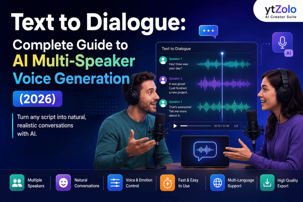 Text to Dialogue: Complete Guide to AI Multi-Speaker Voice Generation (2026) 1 Current image: Text to Dialogue Complete Guide to AI Multi-Speaker Voice Generation (2026)