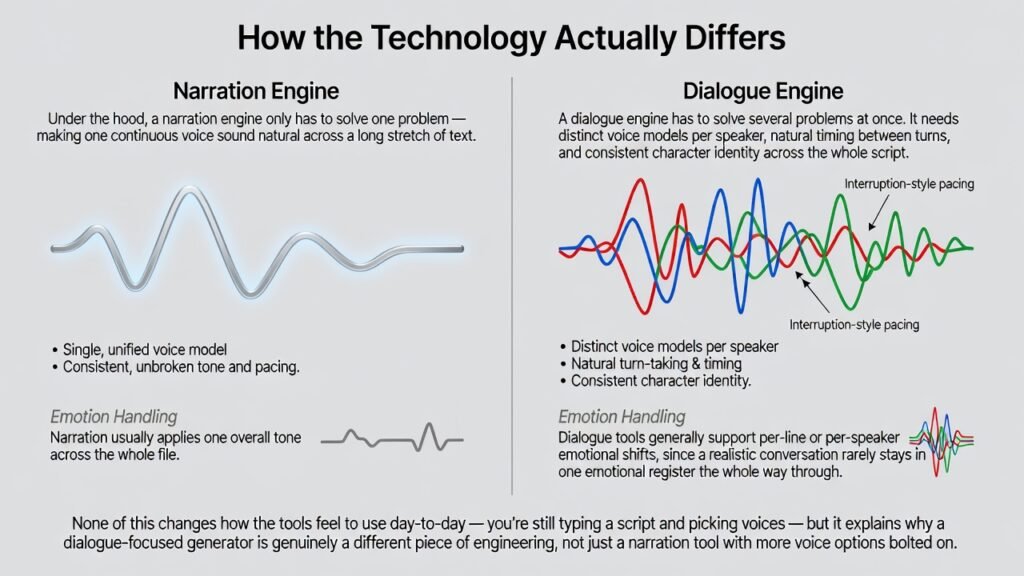 Text to Dialogue vs Text to Speech