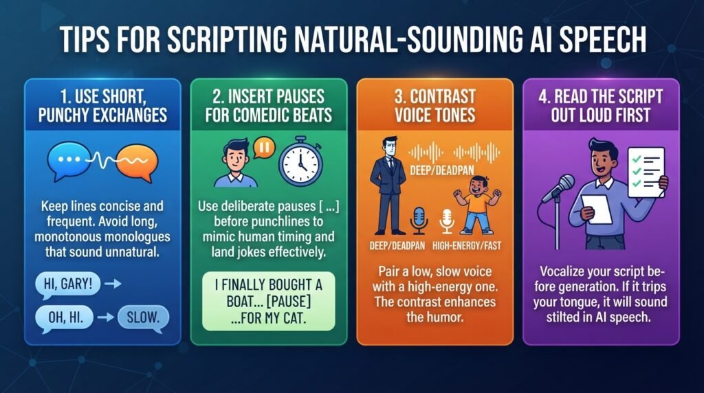 Generate YouTube Skits Using AI Dialogue 6 Tips for Comedic Timing in AI-Generated Dialogue