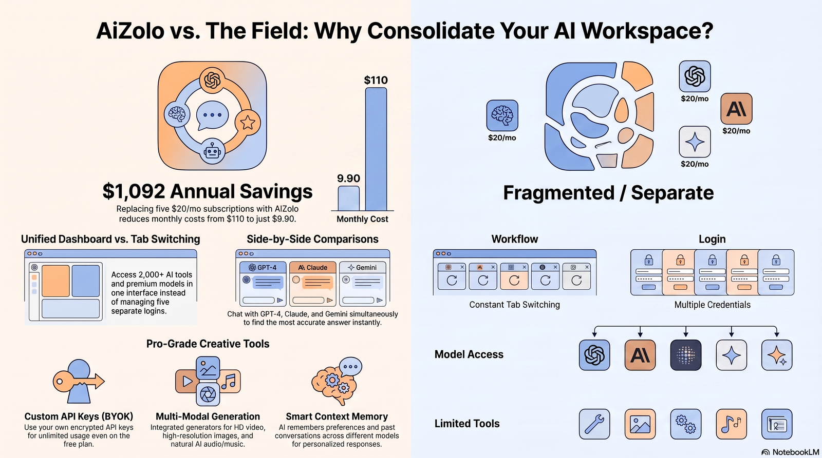 7 Best AI Fiesta Alternatives in 2026 (Honest Comparison) 7 AiZolo vs AI Fiesta feature and pricing comparison