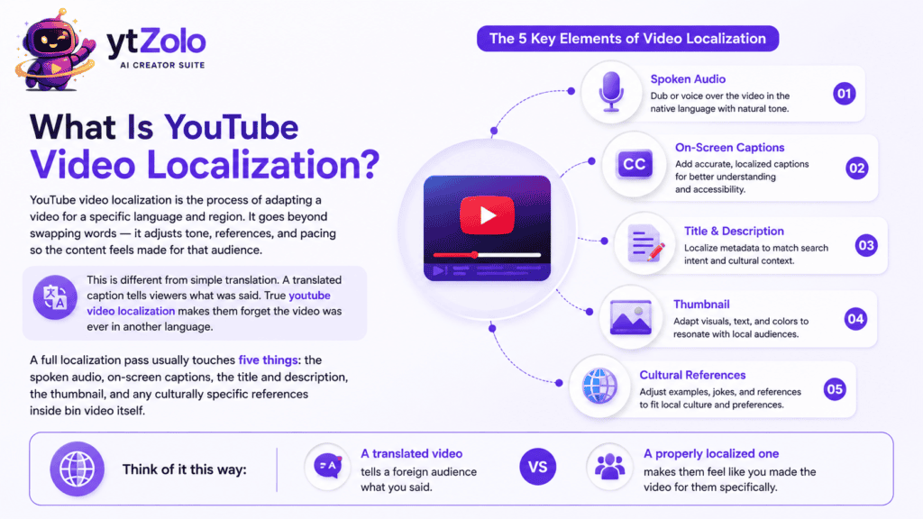 How to Localize YouTube Content for Global Audiences Using AI Dubbing 2 What Is YouTube Video Localization