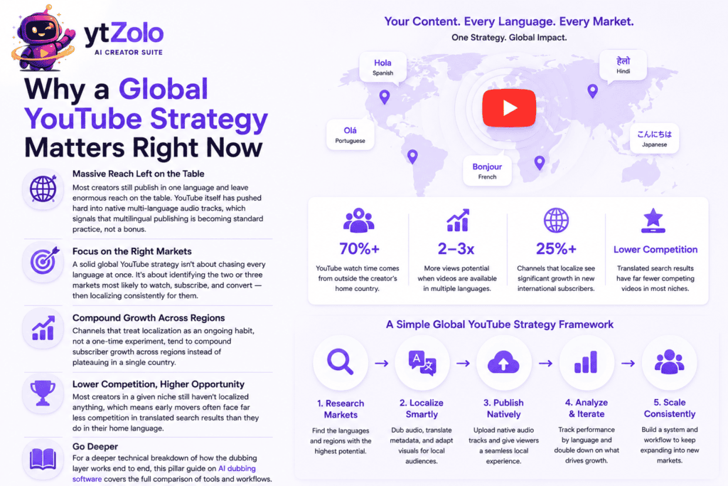 How to Localize YouTube Content for Global Audiences Using AI Dubbing 3 Why a Global YouTube Strategy Matters Right Now