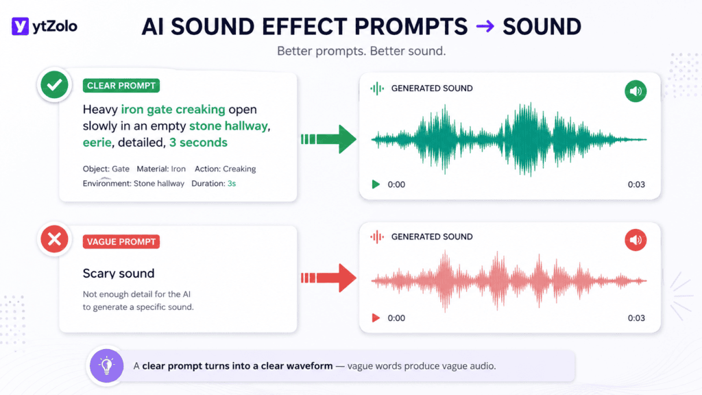 How to Write AI Sound Effect Prompts That Actually Work 1 ai sound effect prompts diagram showing text-to-waveform generation