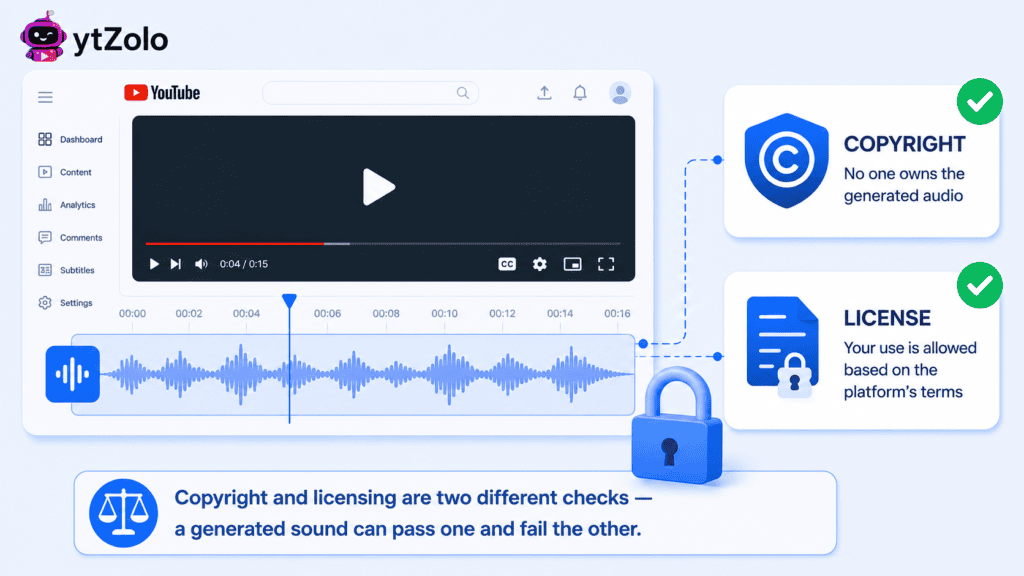 Are AI Sound Effects Copyright-Free? A Plain-English Licensing Guide