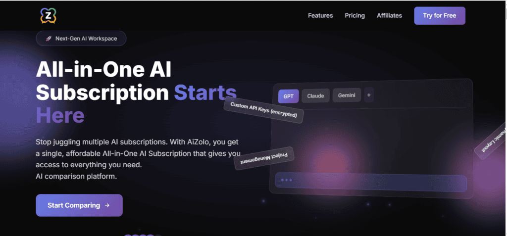 7 Best AI Fiesta Alternatives in 2026 (Honest Comparison) 3 aizolo home page