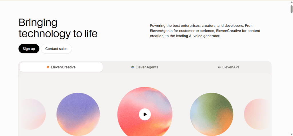 eleven labs dashboard
