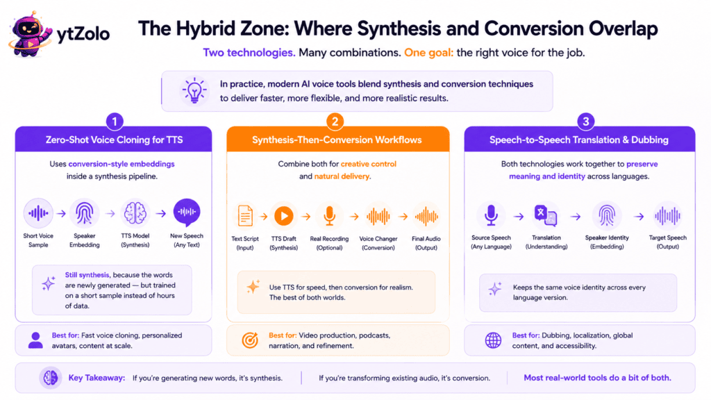 speech synthesis vs voice conversion