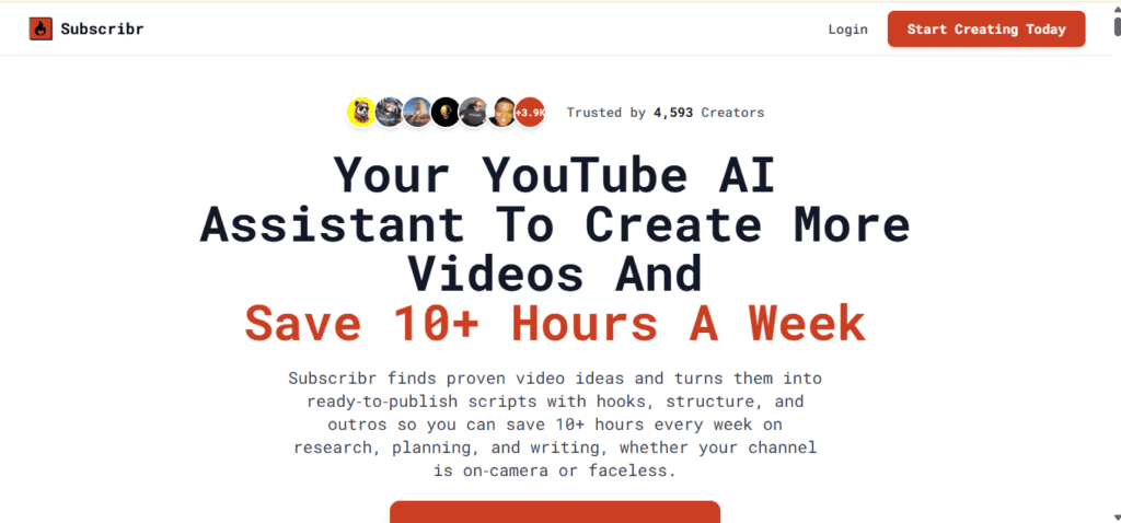 ytZolo vs Subscribr vs VidIQ: The Complete 2026 Comparison 3 Subscribr AI script writing workflow diagram