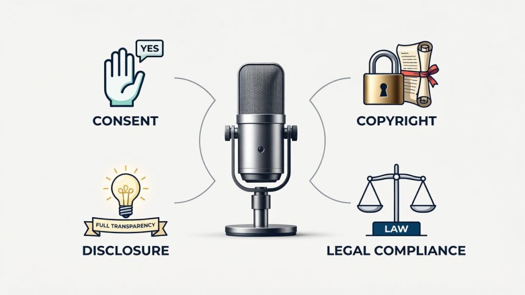 Best AI Voice Changer 2026: 16 Tools Tested and Compared 12 AI voice changer ethics and consent infographic