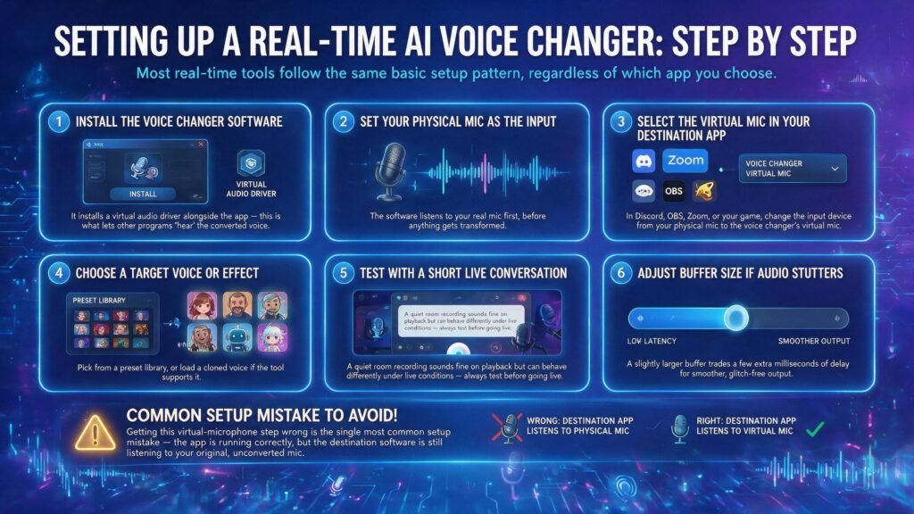 Real-Time AI Voice Changer: How to Change Your Voice Live in 2026 3 voice changer software