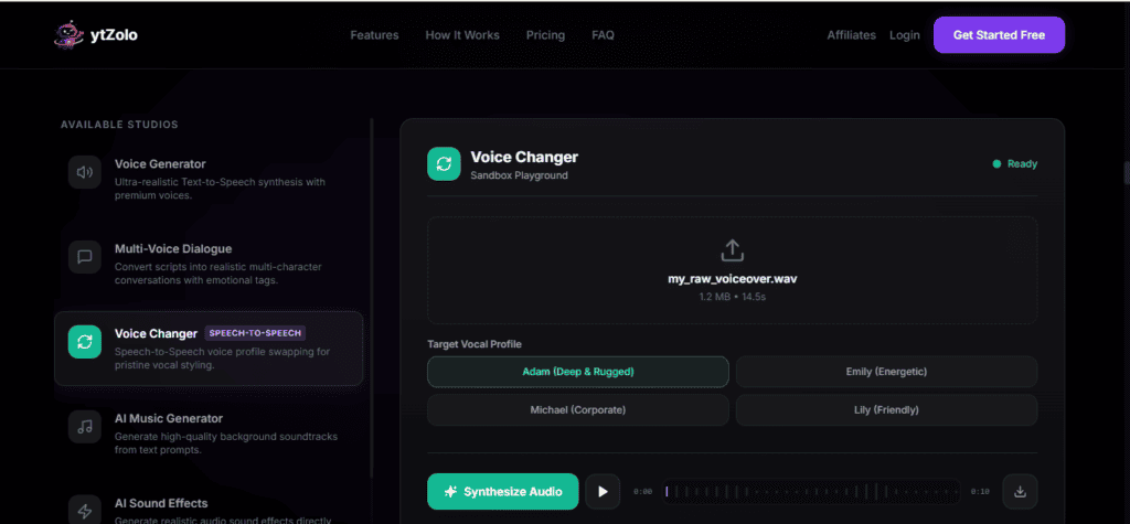 voice changer ytzolo