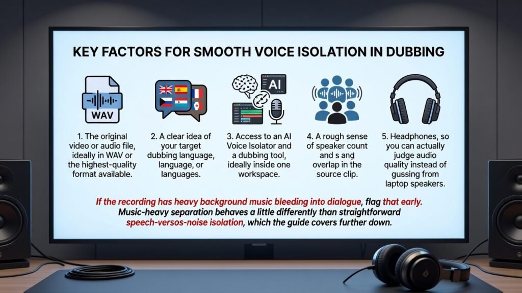 Voice Isolation for Video Dubbing: A Step-by-Step Workflow 3 voice isolation for dubbing