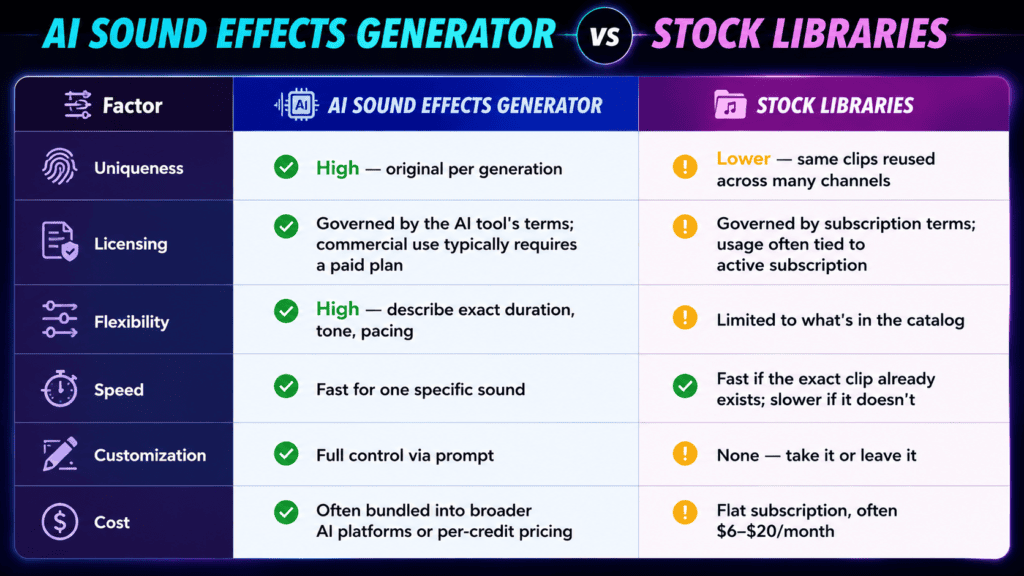 AI Sound Effects Generator: The Complete 2026 Comparison Guide 7 youtube sound effects ai