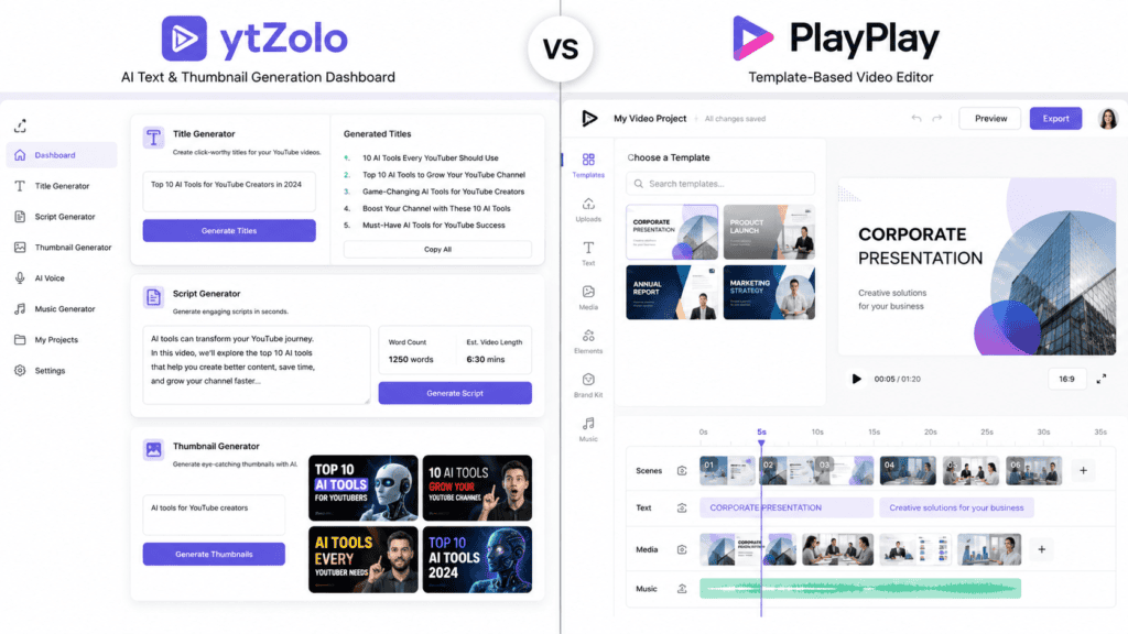 ytZolo vs PlayPlay: An Honest Comparison for Creators and Teams 1 ytZolo vs PlayPlay: An Honest Comparison for Creators and Teams