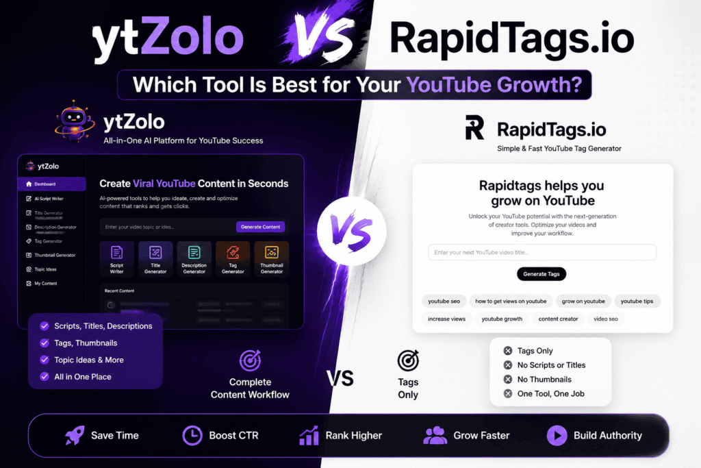 ytZolo vs RapidTags.io Which Tool Actually Grows Your Channel