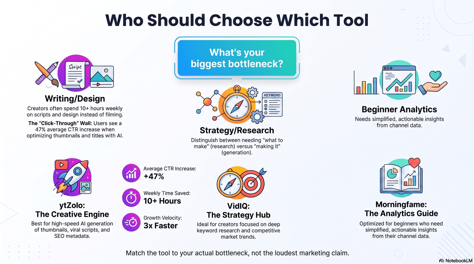 ytZolo vs VidIQ vs Morningfame: The Complete 2026 Comparison 3 Decision flowchart for choosing between ytZolo, VidIQ, and Morningfame