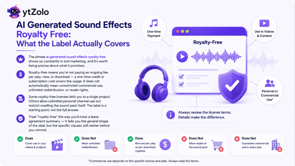 AI Generated Sound Effects Royalty Free What the Label Actually Covers
