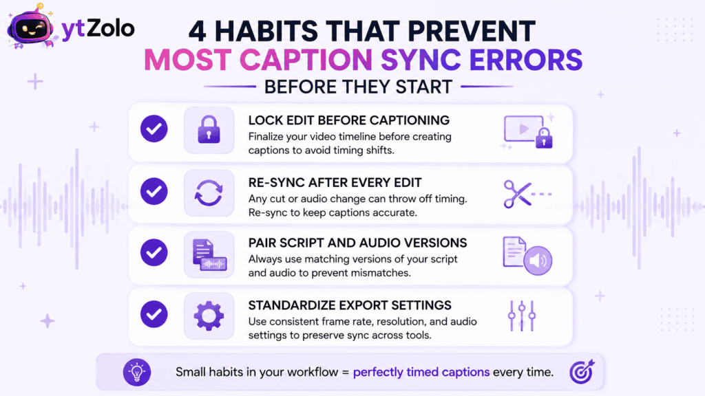 Why Are My Captions Out of Sync? Fixing Common Alignment Errors 4 prevention checklist for avoiding captions out of sync issues