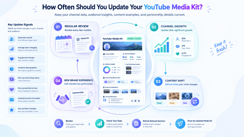 How often should you update your YouTube media kit  