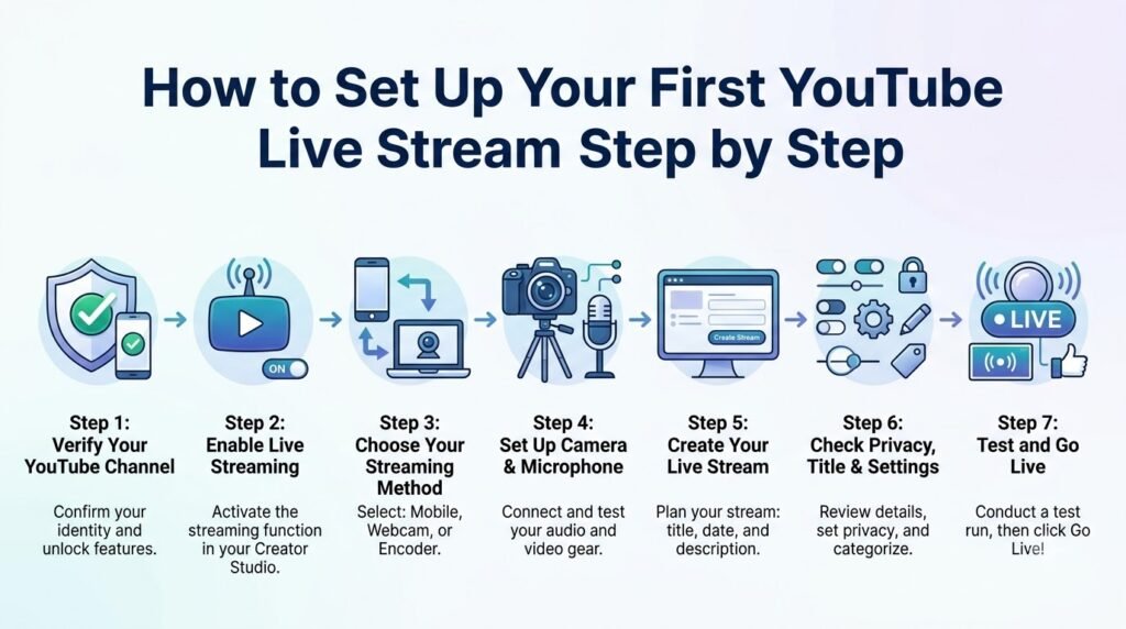 How to Set Up Your First YouTube Live Stream Step by Step