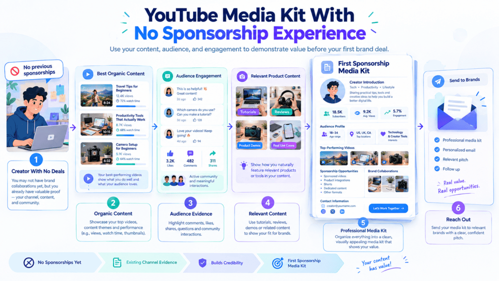 How to make a YouTube media kit with no sponsorship experience