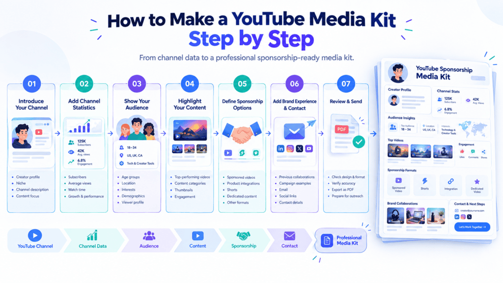 How to make a media kit for YouTube sponsorships step by step
