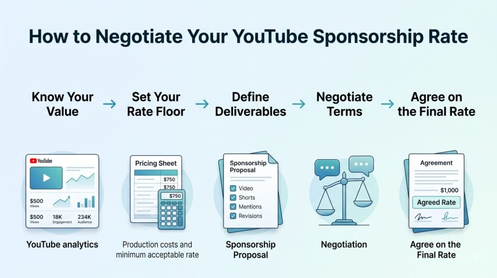 How to Negotiate Brand Deals as a YouTuber: A Step-by-Step Guide 6 How to negotiate your YouTube sponsorship rate
