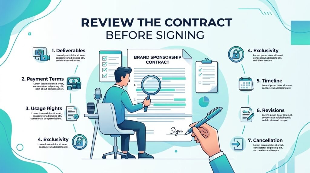 How to Negotiate Brand Deals as a YouTuber: A Step-by-Step Guide 9 Review the contract before signing