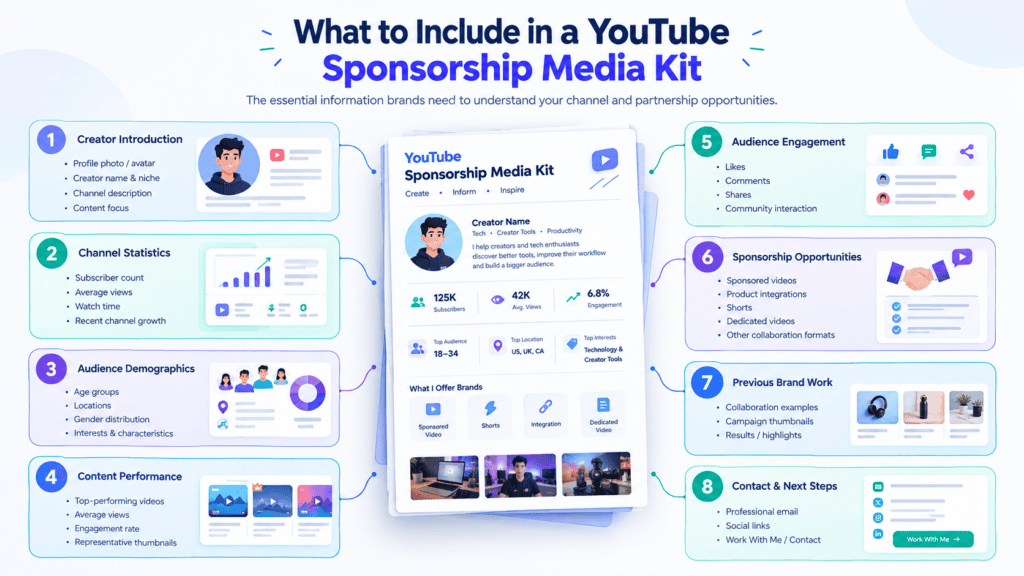 What to include in a YouTube sponsorship media kit