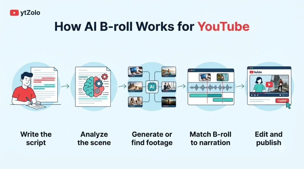 AI B-Roll Footage generator YouTube Videos: Generated vs Stock Workflows 4 AI video generator for YouTube