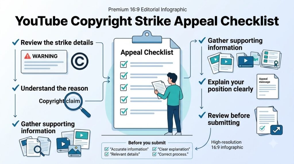 YouTube Copyright Strike Appeal Checklist