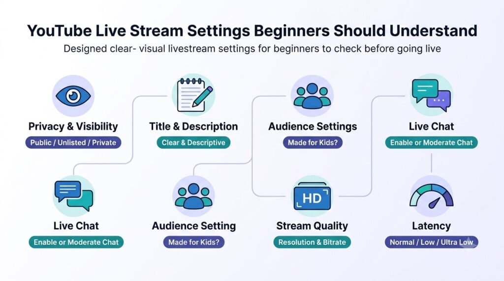 YouTube Live Stream Settings Beginners Should Understand
