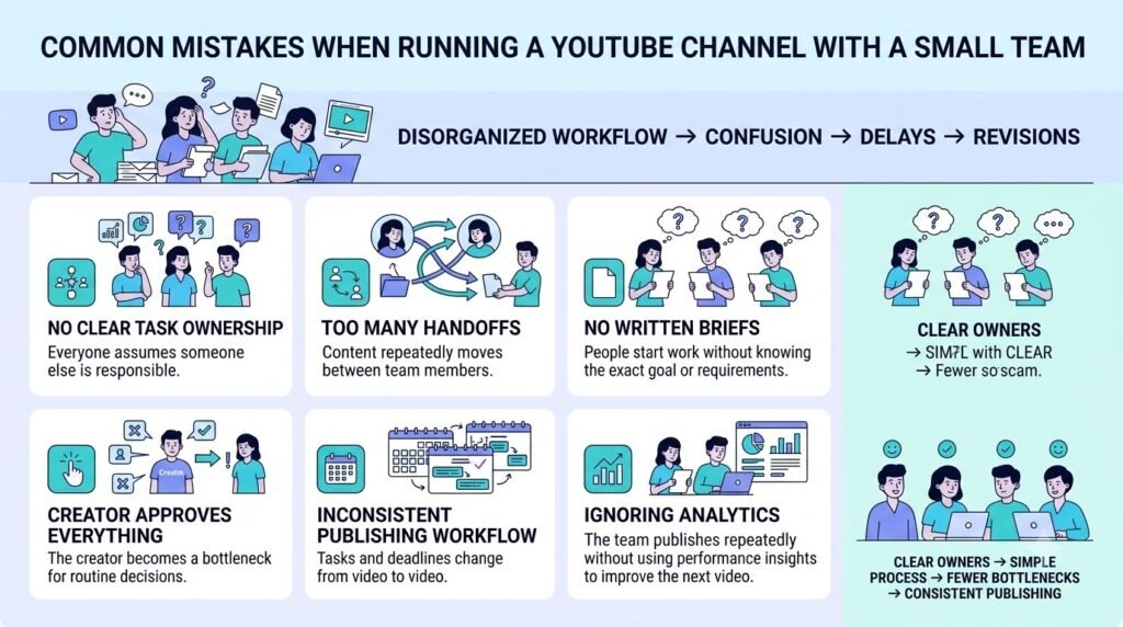 How to Run a YouTube Channel With a Small Team: A Practical Workflow 10 Common mistakes when running a YouTube channel with a small team