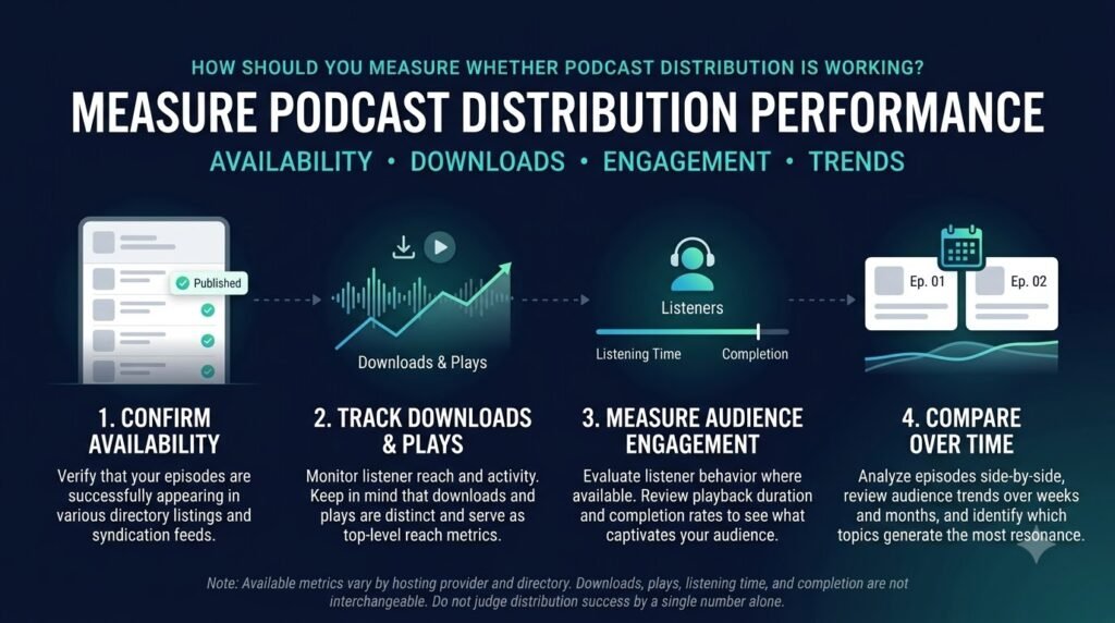 How should you measure whether podcast distribution is working