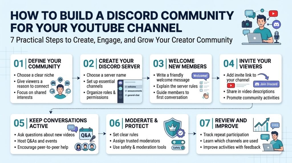 How to Build a Discord Community for Your YouTube Channel: 7 Steps 1 Current image: How to Build a Discord Community for Your YouTube Channel 7 Steps