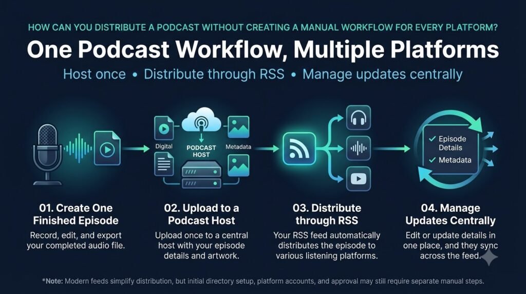RSS podcast distribution