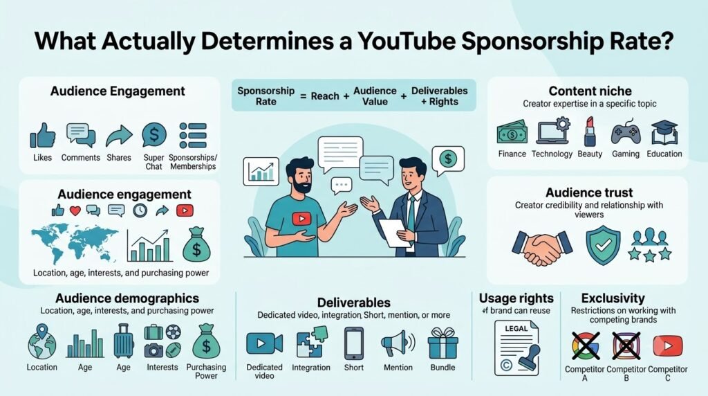 How to Price Sponsorship Rates for a YouTube Channel 2 What actually determines a YouTube sponsorship rate