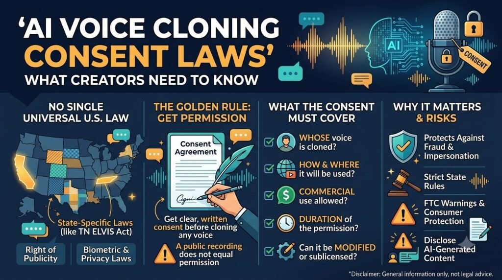 What are AI voice cloning consent laws