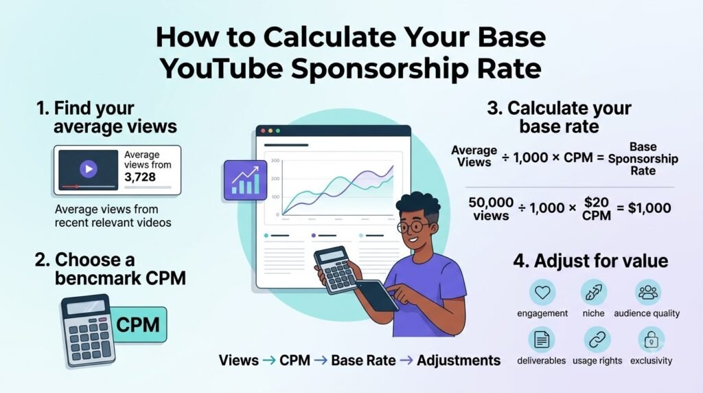 How to Price Sponsorship Rates for a YouTube Channel 3 YouTube sponsorship calculator