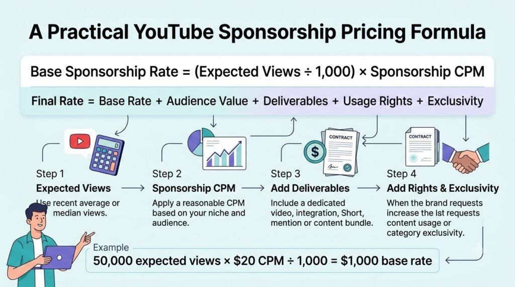 How to Price Sponsorship Rates for a YouTube Channel 4 how much to charge for a YouTube sponsorship
